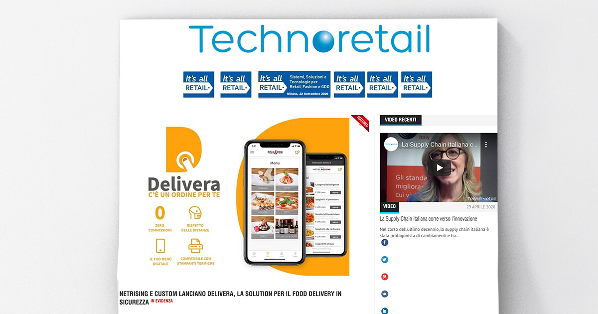 thumb_Technoretail - Netrising e Custom lanciano Delivera, la solution per il Food Delivery In Sicurezza