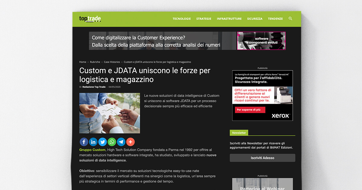 thumb_Top Trade - Custom e JDATA uniscono le forze per logistica e magazzino