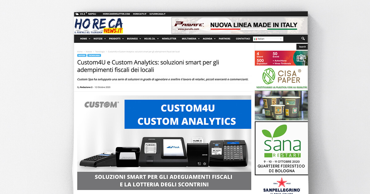 thumb_Horeca News - Custom4U e Custom Analytics: soluzioni smart per gli adempimenti fiscali dei locali
