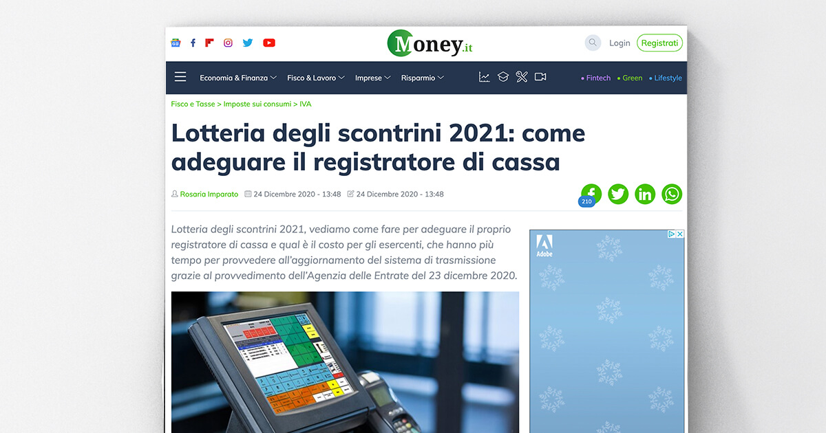 thumb_Money.it - Lotteria degli scontrini 2021: come adeguare il registratore di cassa