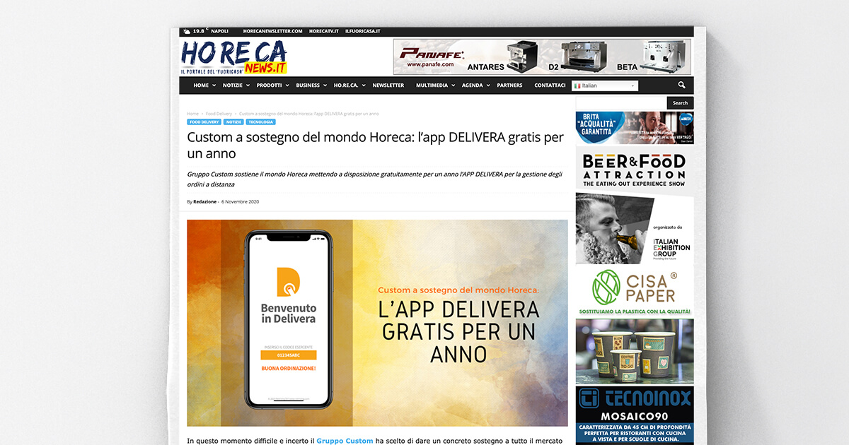 thumb_Horeca News - Custom a sostegno del mondo Horeca: l’app DELIVERA gratis per un anno