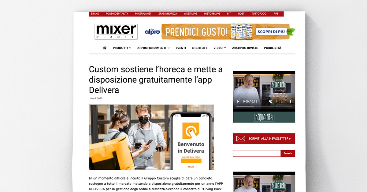 thumb_MixerPlanet - Custom sostiene l’horeca e mette a disposizione gratuitamente l’app Delivera