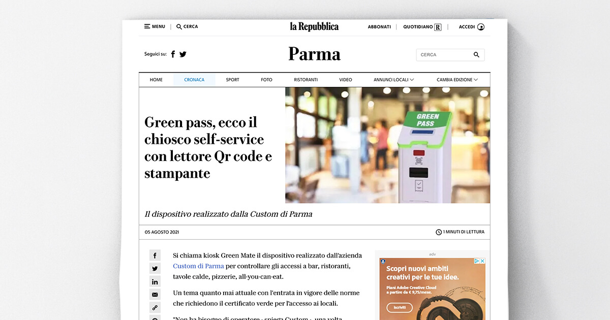 thumb_Repubblica - Green pass, ecco il chiosco self-service con lettore Qr code e stampante