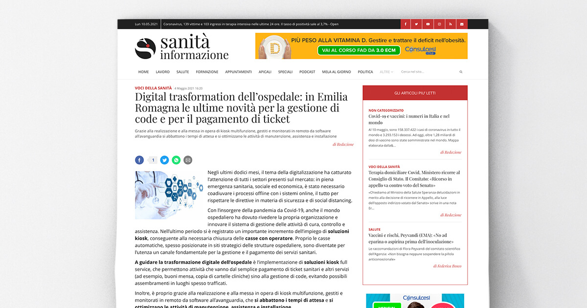 thumb_Sanità Informazione - Digital trasformation dell’ospedale: in Emilia Romagna le ultime novità per la gestione di code e per il pagamento di ticket