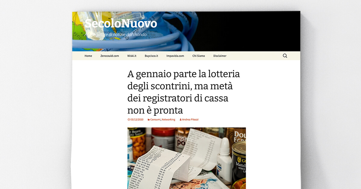 thumb_SecoloNuovo - A gennaio parte la lotteria degli scontrini, ma metà dei registratori di cassa non è pronta
