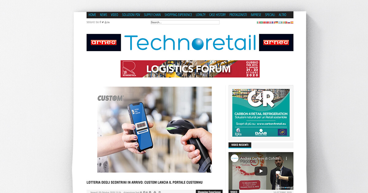 thumb_Technoretail - Lotteria degli scontrini in arrivo: Custom lancia il portale Custom4U