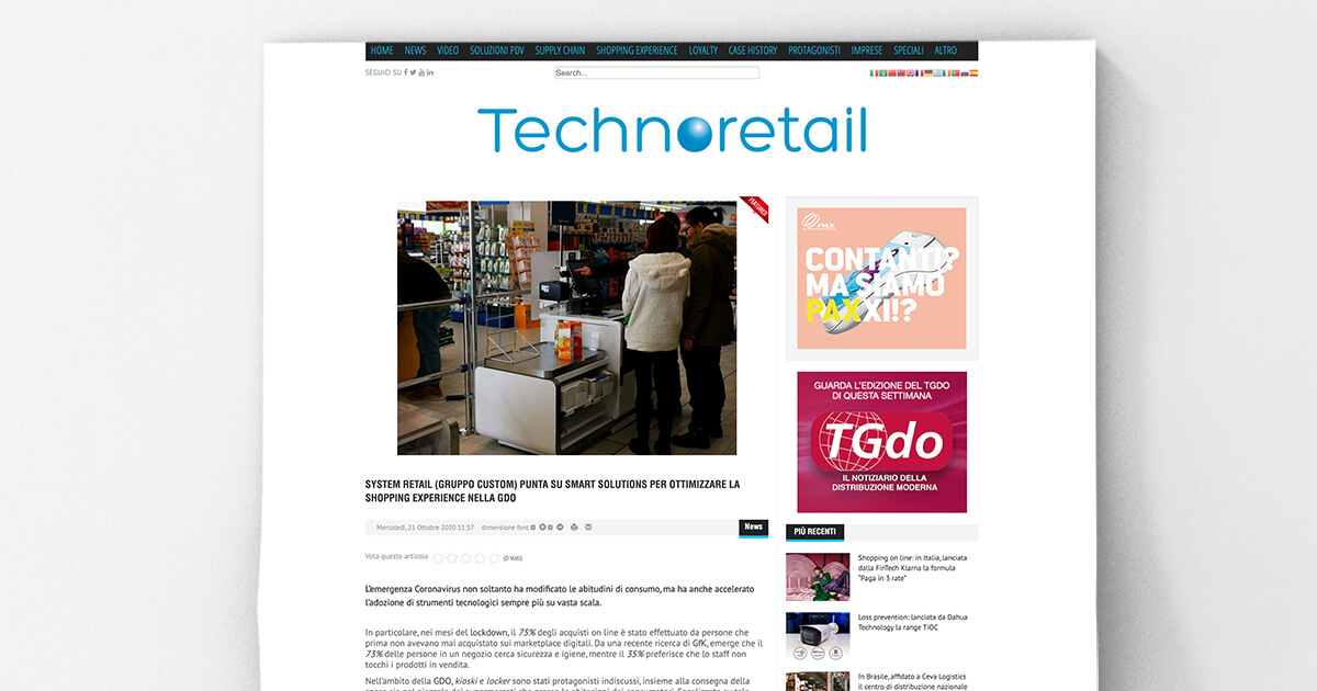 thumb_Technoretail - System Retail (Gruppo Custom) punta su smart solutions per ottimizzare la shopping experience nella GDO
