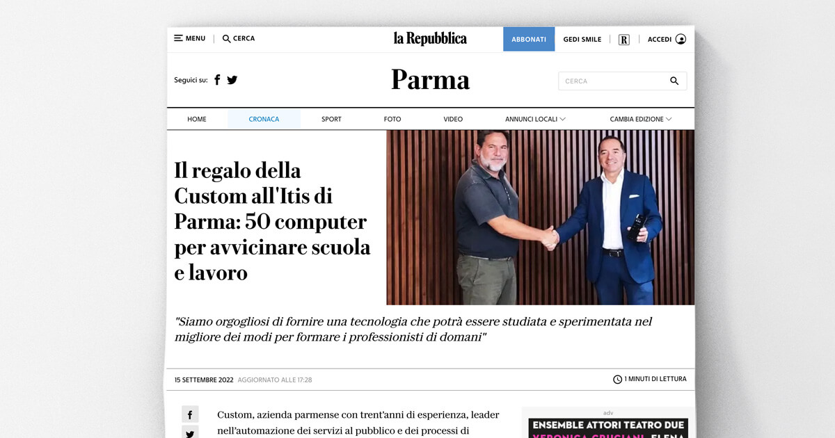 thumb_Repubblica - Il regalo della Custom all'Itis di Parma