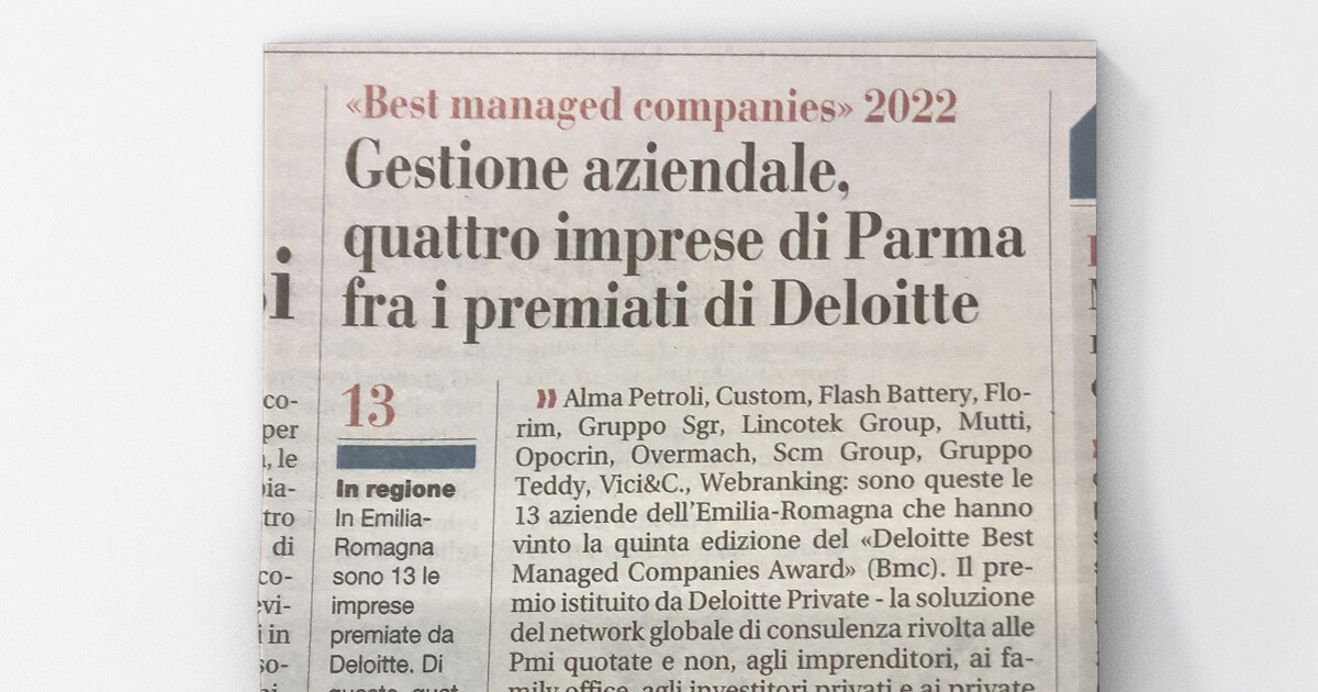 thumb_Gazzetta di Parma - Gestione aziendale, quattro imprese di Parma fra i premiati di Deloitte