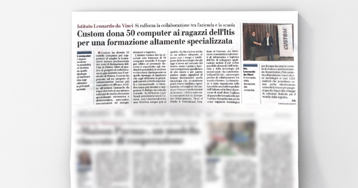 thumb_Gazzetta di Parma - Custom dona 50 computer ai ragazzi dell'Itis