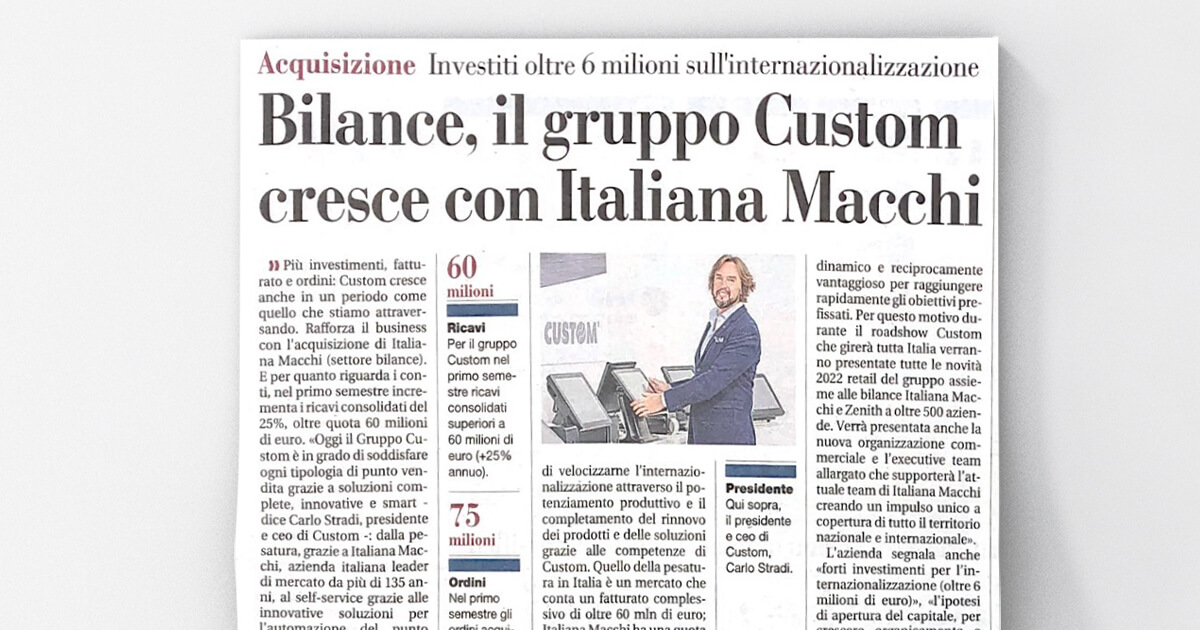 thumb_Gazzetta di Parma - Bilance,  il gruppo Custom cresce con Italiana Macchi