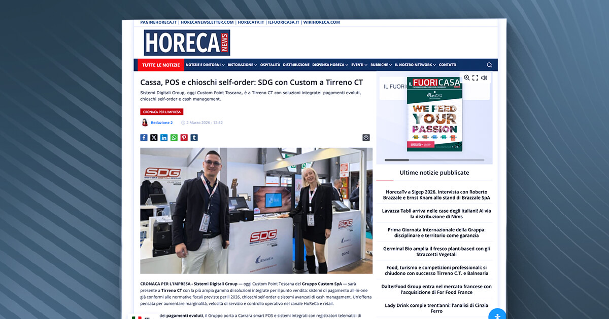 thumb_Horeca News - Cassa, POS e chioschi self-order: SDG con Custom a Tirreno CT